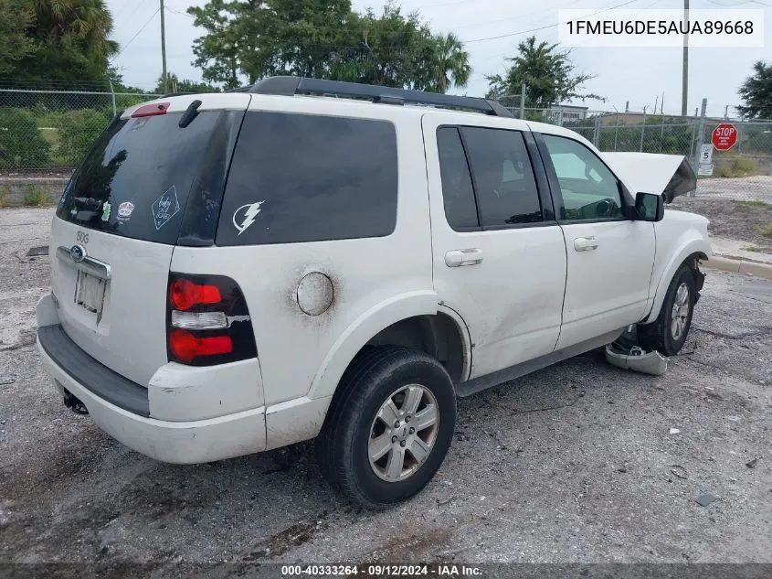 2010 Ford Explorer Xlt VIN: 1FMEU6DE5AUA89668 Lot: 40333264