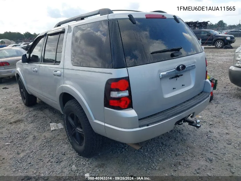 2010 Ford Explorer Xlt VIN: 1FMEU6DE1AUA11565 Lot: 40363314