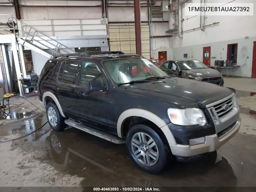 2010 Ford Explorer Eddie Bauer VIN: 1FMEU7E81AUA27392 Lot: 40483893