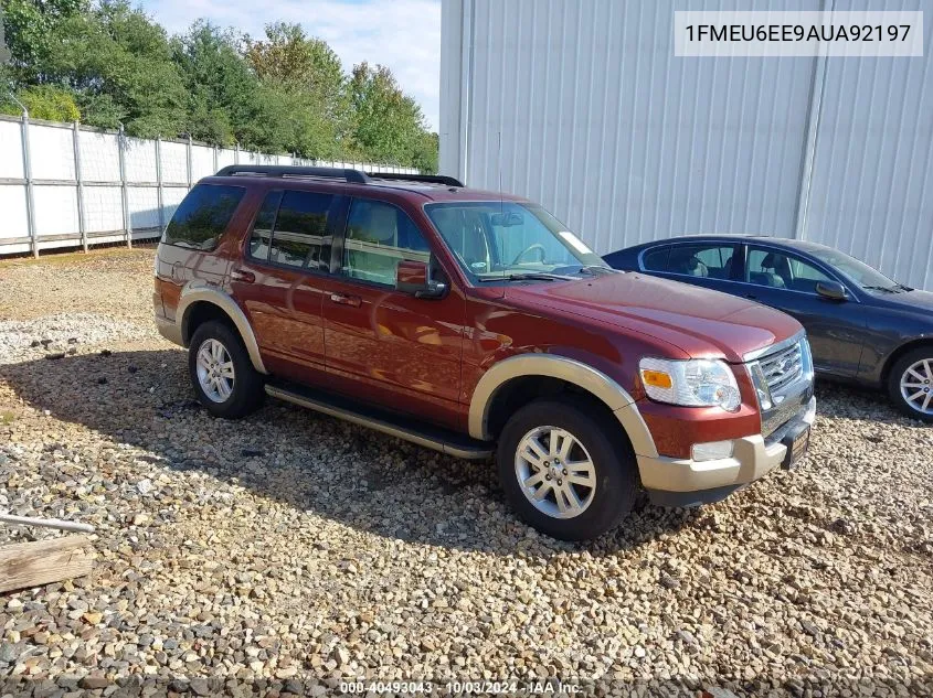 2010 Ford Explorer Eddie Bauer VIN: 1FMEU6EE9AUA92197 Lot: 40493043