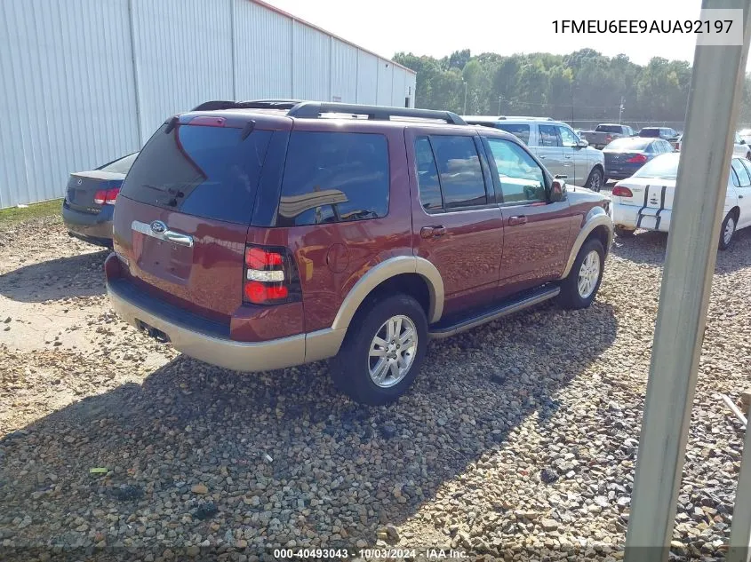 2010 Ford Explorer Eddie Bauer VIN: 1FMEU6EE9AUA92197 Lot: 40493043