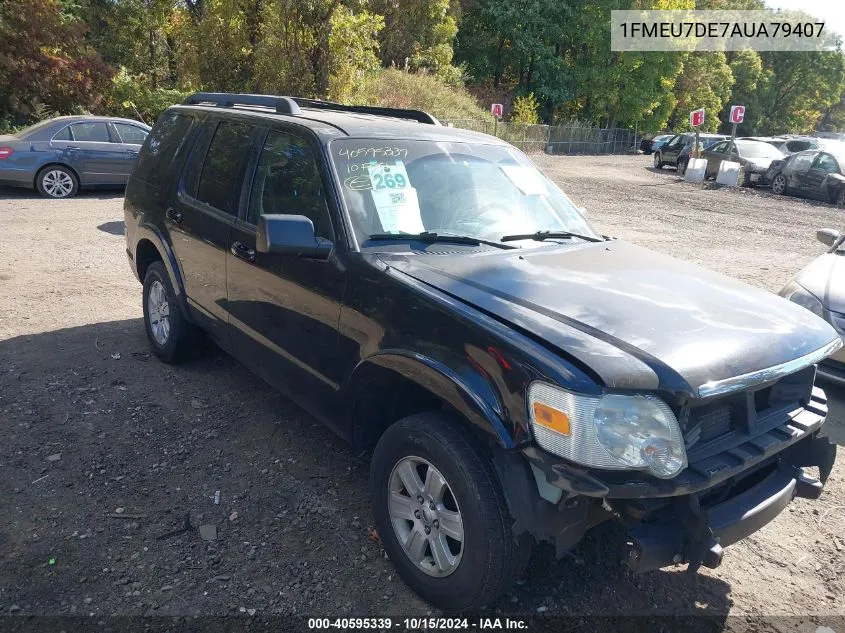 2010 Ford Explorer Xlt VIN: 1FMEU7DE7AUA79407 Lot: 40595339