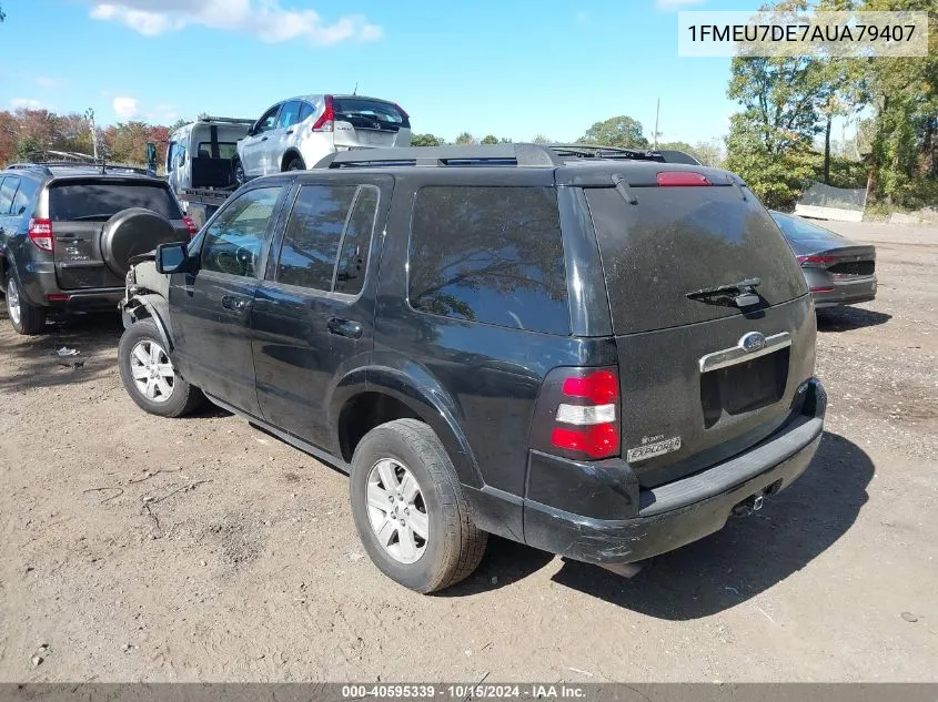 2010 Ford Explorer Xlt VIN: 1FMEU7DE7AUA79407 Lot: 40595339