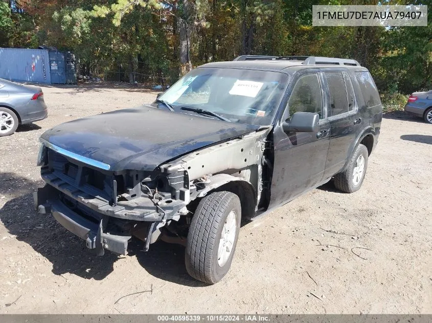 2010 Ford Explorer Xlt VIN: 1FMEU7DE7AUA79407 Lot: 40595339