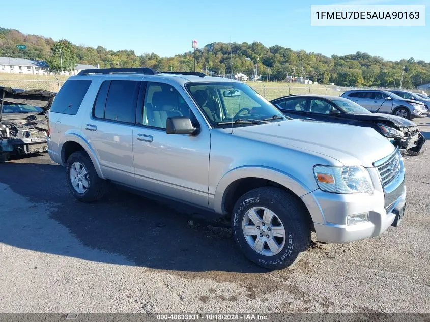 2010 Ford Explorer Xlt VIN: 1FMEU7DE5AUA90163 Lot: 40633931