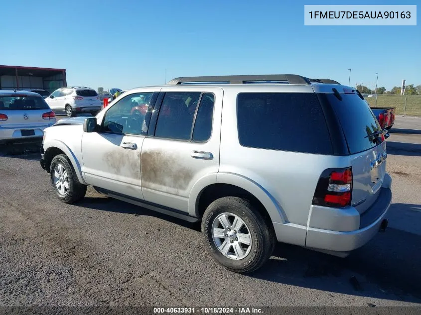 2010 Ford Explorer Xlt VIN: 1FMEU7DE5AUA90163 Lot: 40633931