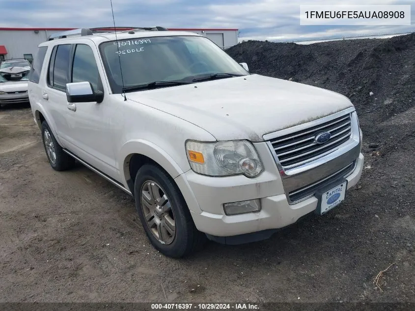 2010 Ford Explorer Limited VIN: 1FMEU6FE5AUA08908 Lot: 40716397