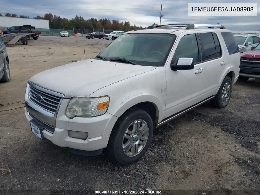 2010 Ford Explorer Limited VIN: 1FMEU6FE5AUA08908 Lot: 40716397