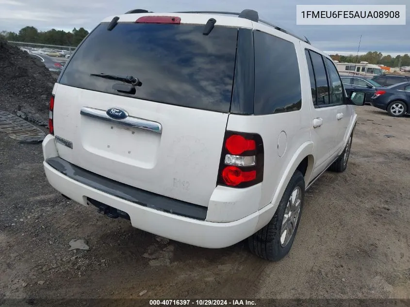 2010 Ford Explorer Limited VIN: 1FMEU6FE5AUA08908 Lot: 40716397