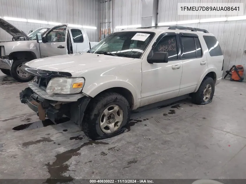 1FMEU7D89AUA08641 2010 Ford Explorer Xlt