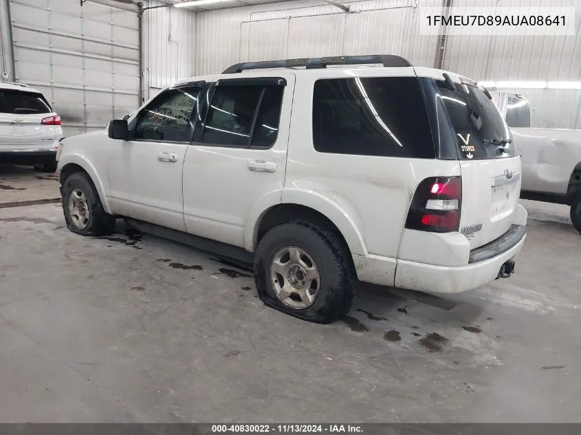 1FMEU7D89AUA08641 2010 Ford Explorer Xlt