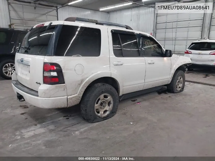 1FMEU7D89AUA08641 2010 Ford Explorer Xlt