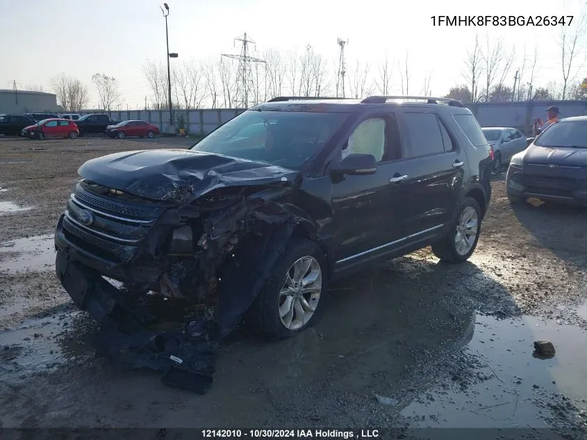 1FMHK8F83BGA26347 2011 Ford Explorer Limited