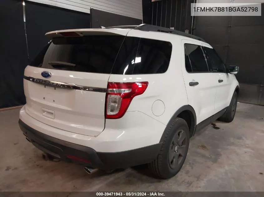 1FMHK7B81BGA52798 2011 Ford Explorer