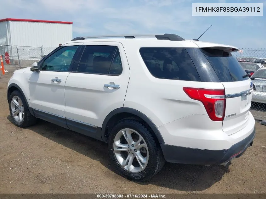 1FMHK8F88BGA39112 2011 Ford Explorer Limited