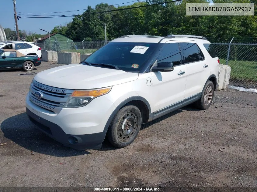 1FMHK8D87BGA52937 2011 Ford Explorer Xlt