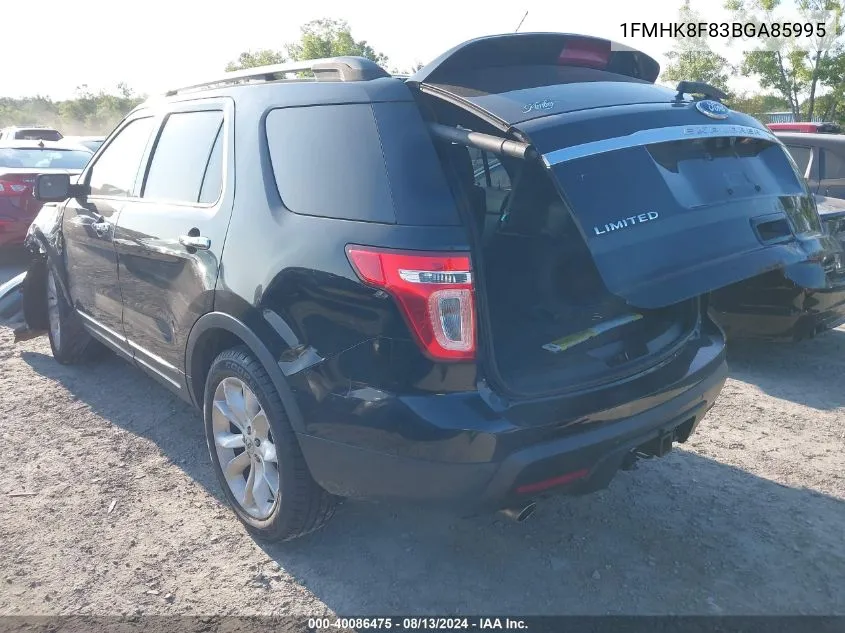 1FMHK8F83BGA85995 2011 Ford Explorer Limited