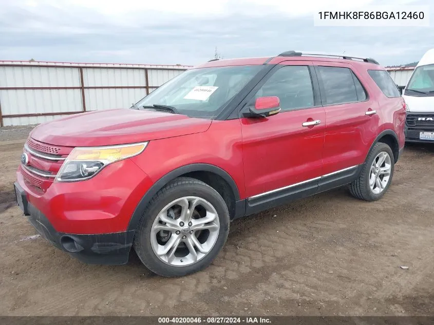 1FMHK8F86BGA12460 2011 Ford Explorer Limited