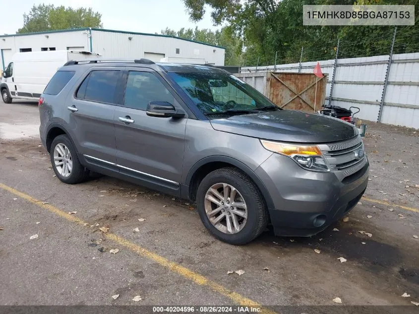 2011 Ford Explorer Xlt VIN: 1FMHK8D85BGA87153 Lot: 40204596