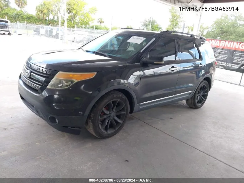 1FMHK7F87BGA63914 2011 Ford Explorer Limited