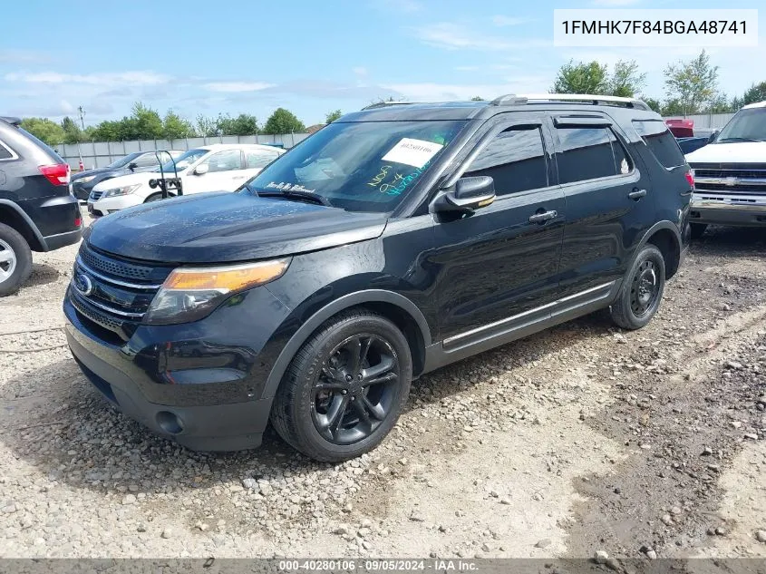 2011 Ford Explorer Limited VIN: 1FMHK7F84BGA48741 Lot: 40280106