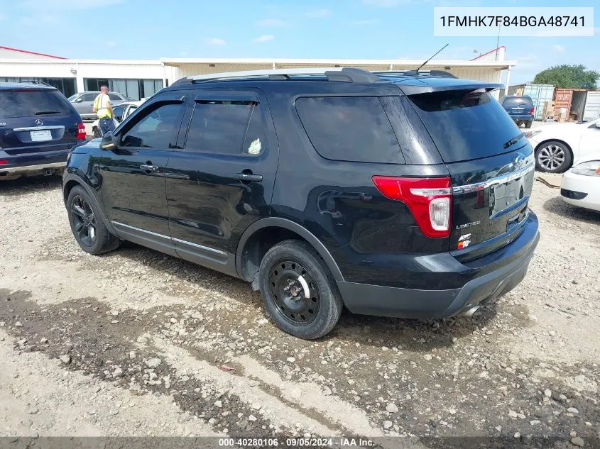 1FMHK7F84BGA48741 2011 Ford Explorer Limited