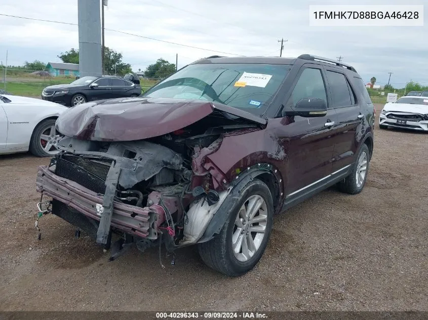 2011 Ford Explorer Xlt VIN: 1FMHK7D88BGA46428 Lot: 40296343