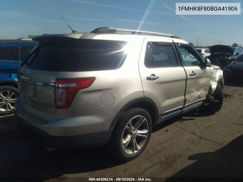 1FMHK8F80BGA41906 2011 Ford Explorer Limited