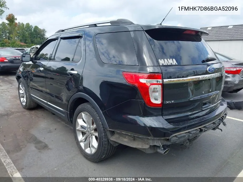 1FMHK7D86BGA52096 2011 Ford Explorer Xlt