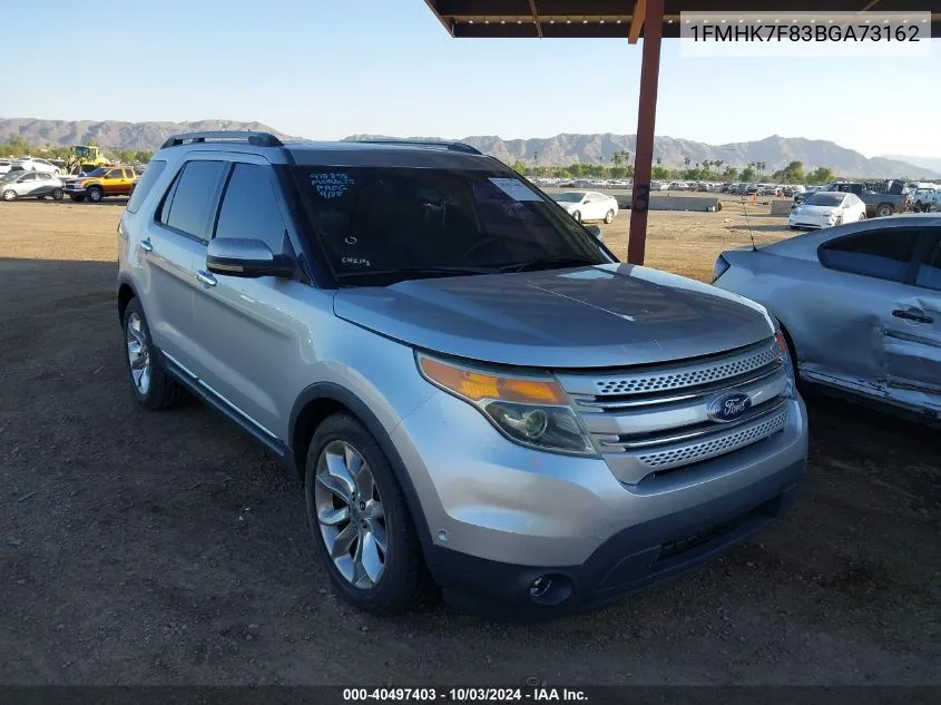 2011 Ford Explorer Limited VIN: 1FMHK7F83BGA73162 Lot: 40497403