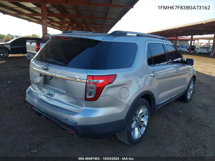 2011 Ford Explorer Limited VIN: 1FMHK7F83BGA73162 Lot: 40497403