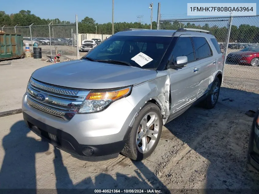 2011 Ford Explorer Limited VIN: 1FMHK7F80BGA63964 Lot: 40521364