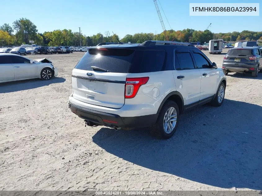 2011 Ford Explorer Xlt VIN: 1FMHK8D86BGA23994 Lot: 40524281