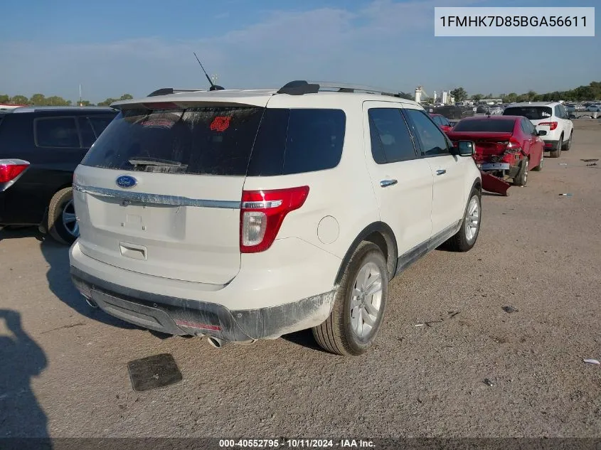 2011 Ford Explorer Xlt VIN: 1FMHK7D85BGA56611 Lot: 40552795