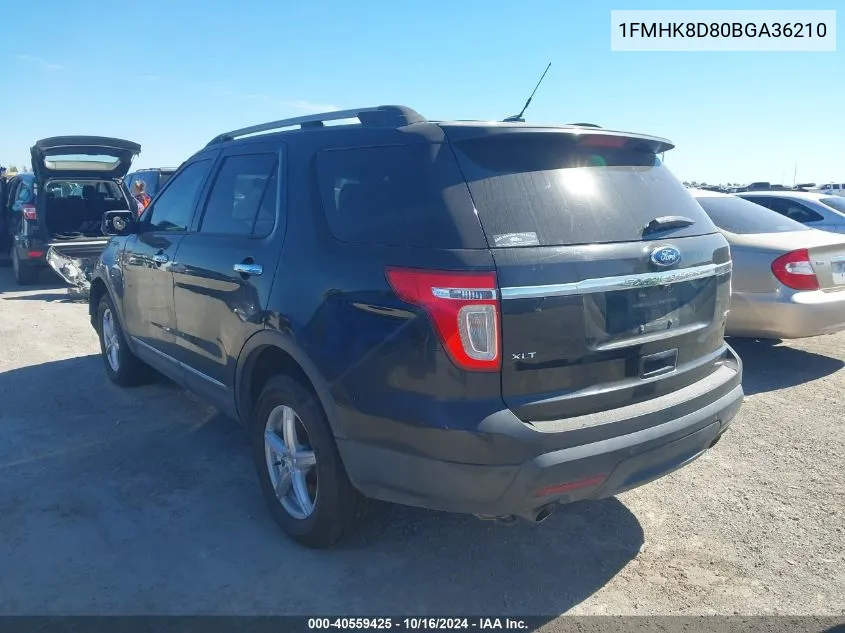 2011 Ford Explorer Xlt VIN: 1FMHK8D80BGA36210 Lot: 40559425