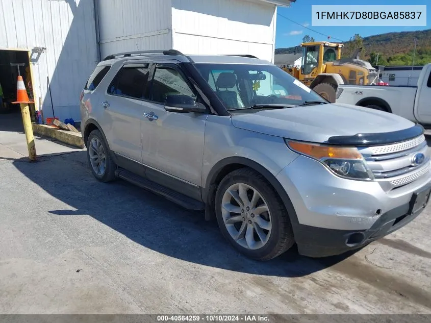 2011 Ford Explorer Xlt VIN: 1FMHK7D80BGA85837 Lot: 40564259