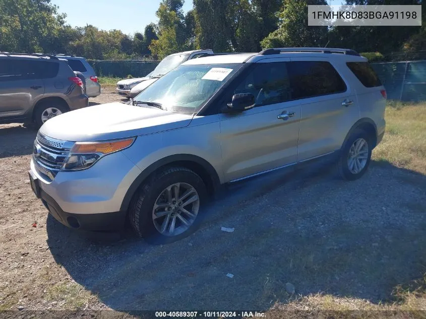 2011 Ford Explorer Xlt VIN: 1FMHK8D83BGA91198 Lot: 40589307