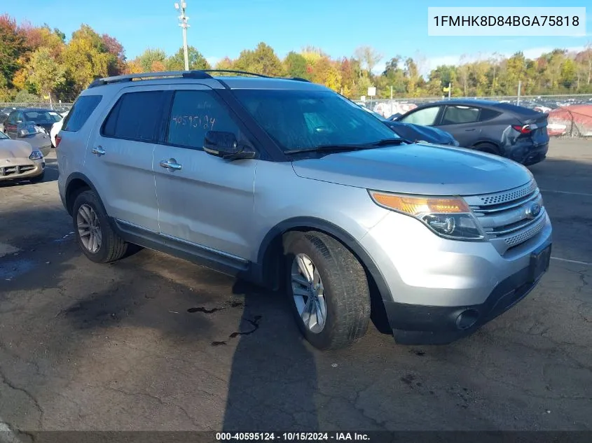 2011 Ford Explorer Xlt VIN: 1FMHK8D84BGA75818 Lot: 40595124