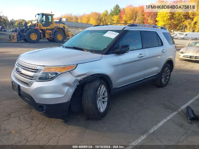 2011 Ford Explorer Xlt VIN: 1FMHK8D84BGA75818 Lot: 40595124