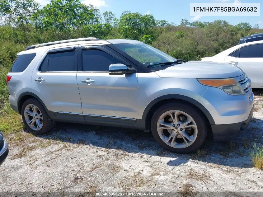 2011 Ford Explorer Limited VIN: 1FMHK7F85BGA69632 Lot: 40595528