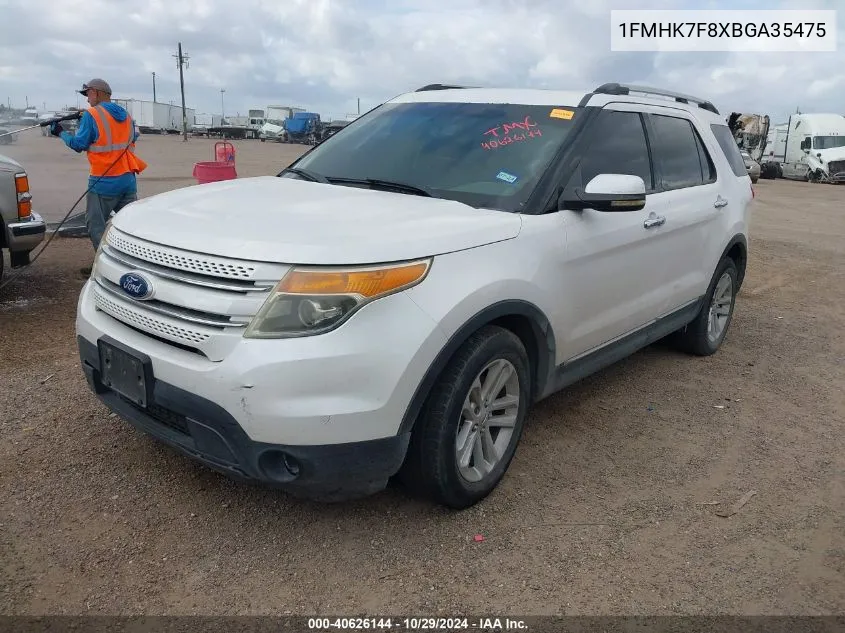 2011 Ford Explorer Limited VIN: 1FMHK7F8XBGA35475 Lot: 40626144