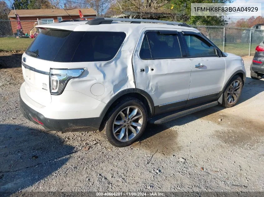 1FMHK8F83BGA04929 2011 Ford Explorer Limited