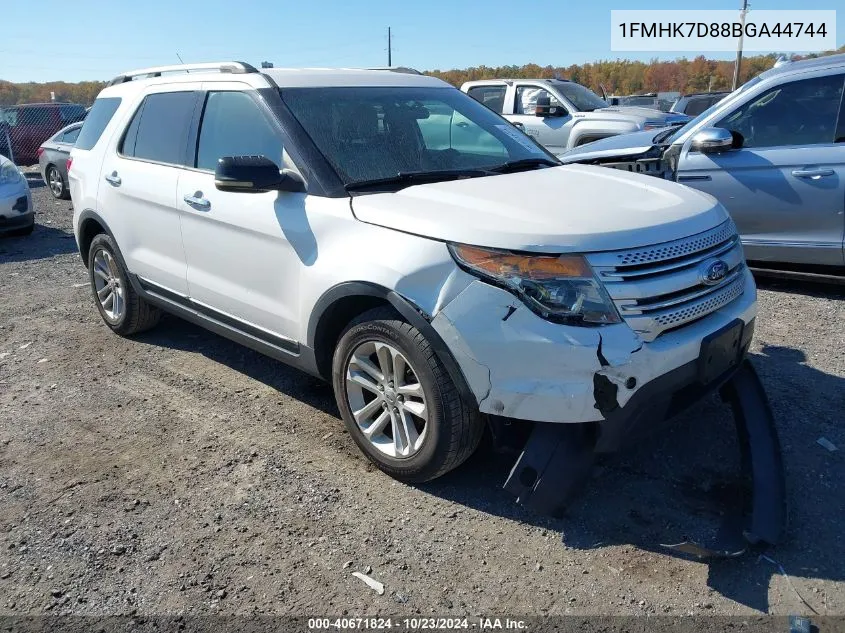 2011 Ford Explorer Xlt VIN: 1FMHK7D88BGA44744 Lot: 40671824