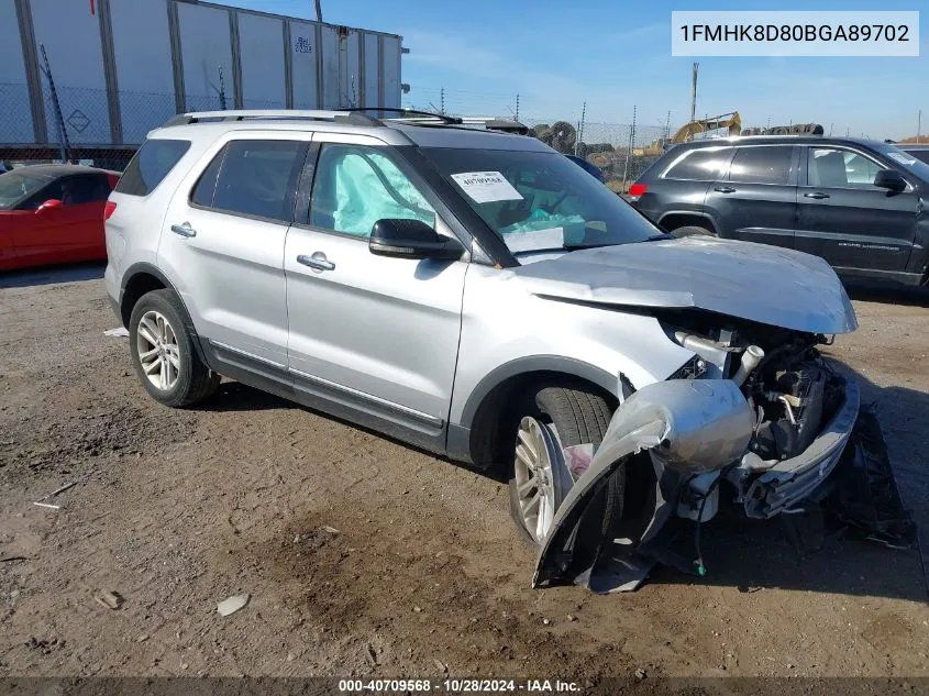 2011 Ford Explorer Xlt VIN: 1FMHK8D80BGA89702 Lot: 40709568