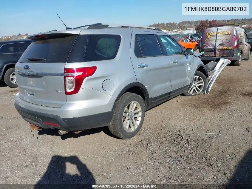 2011 Ford Explorer Xlt VIN: 1FMHK8D80BGA89702 Lot: 40709568