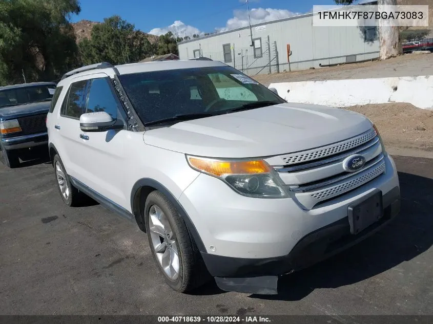 2011 Ford Explorer Limited VIN: 1FMHK7F87BGA73083 Lot: 40718639