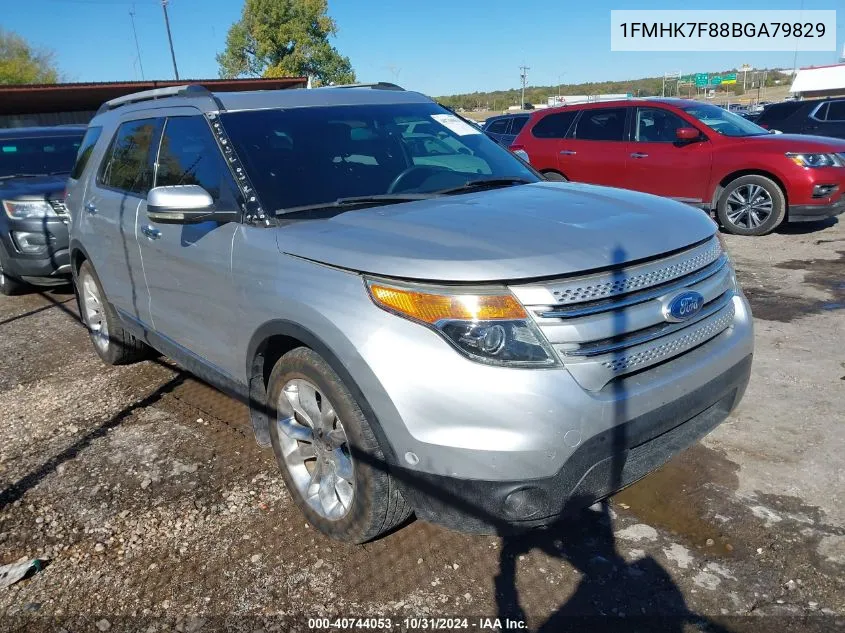 2011 Ford Explorer Limited VIN: 1FMHK7F88BGA79829 Lot: 40744053