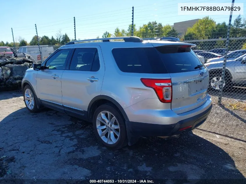 2011 Ford Explorer Limited VIN: 1FMHK7F88BGA79829 Lot: 40744053