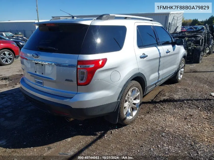 2011 Ford Explorer Limited VIN: 1FMHK7F88BGA79829 Lot: 40744053