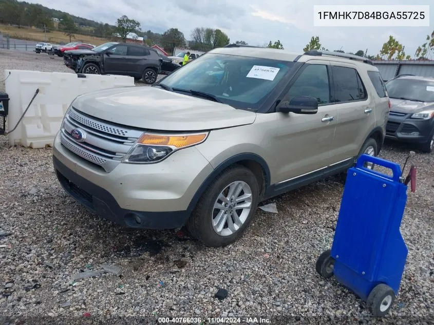 1FMHK7D84BGA55725 2011 Ford Explorer Xlt